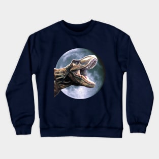 T-Rex and the Moon Design Crewneck Sweatshirt